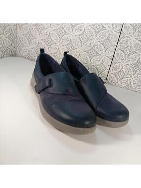 Clarks Cloudsteppers Sneakers 8.5M Women Loafer Comfort Shoe Wedge blue